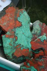 Cuprite and Chrysacolla