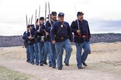 The 3rd New Mexico Volunteer Infantry re-enactors. 