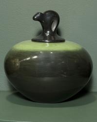 Blackware Jar w/lid, 1984