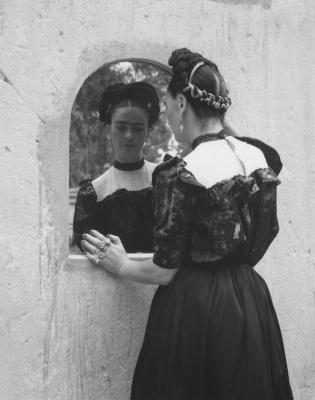 Frida Looking Into Mirror