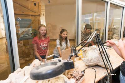 30-NMMNHS 2017 Children watching through Fossilworks Window