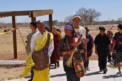   Participants in The Longest Walk 3 (2011) arriving at the Bosque Redondo Memorial Courtesy: NM Historic Sites