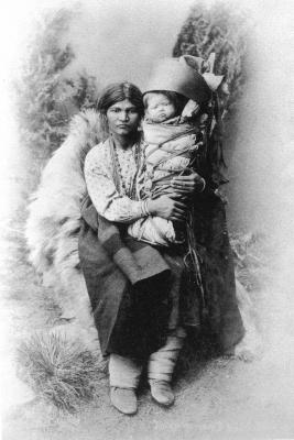 Bosque Redondo Memorial at Fort Sumner Young Woman with Baby