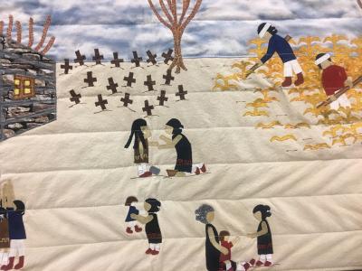 The Long Walk story told pictorially in quilts by Navajo artist Suzanne Hudson. Photos; NM Department of Cultural Affairs. 