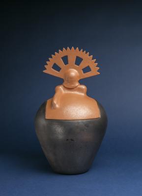 Jar with lid, 2017, Shelden Nuez-Velarde, Jicarilla Apache
