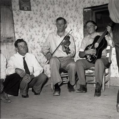 Russell Lee Musicians at a square dance in Pie Town