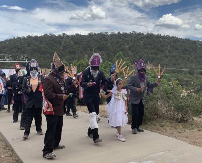 Matachines of the Cañón de Carnué merced, celebrating San Antonio’s Feast Day