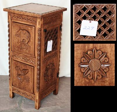 17-Coronado 2019 Art Auction Handcarved Furniture Cabinet