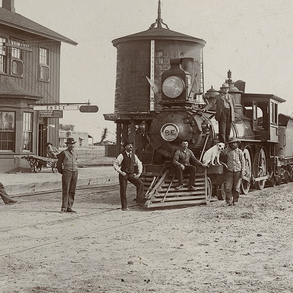A photo featuring items representing the Working on the Railroad exhibition