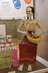Women Skeleton With Fruit Basket