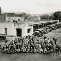 Indian Detours Personnel and Equipment, Palace of the Governors, ca. 1927