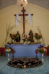Day of the Dead altar in the chapel in the cemetery in Teotitln del Valle