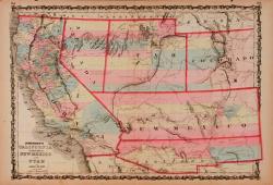 Johnson's California, Territories of New Mexico and Utah by Johnson and Ward, 1862