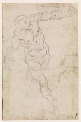 Study of Nude Man Flying