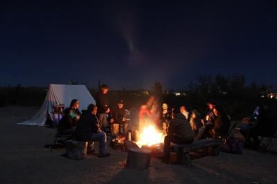 Stories around the campfire at Fort Selden; 