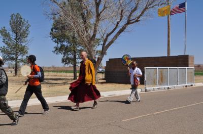 Participants in The Longest Walk 3 (2011) arriving at the Bosque Redondo Memorial  Courtesy: NM Historic Sites