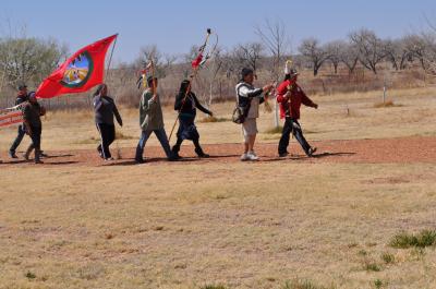   Participants in The Longest Walk 3 (2011) arriving at the Bosque Redondo Memorial Courtesy: NM Historic Sites