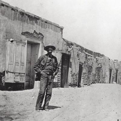 J. Paul Taylor as a young man on the streets of Mesilla (year unknown)