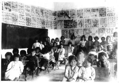 Bosque Redondo Memorial at Fort Sumner Classroom with Native Children