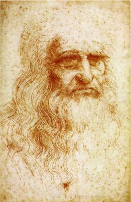 Self-portrait, painting by Leonardo da Vinci. Courtesy Grande Exhibitions