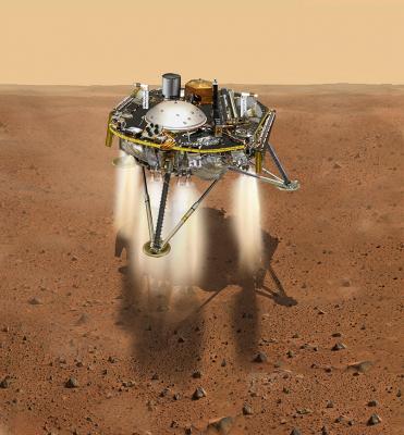 30-NMMNHS-Mars InSight - Artists rendering   Image: Courtesy NASA