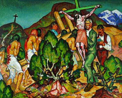 William Penhallow Henderson, Holy Week in New Mexico/Penitent Procession, 1919