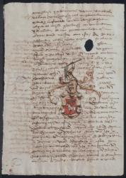 Letter with Coat of Arms of Diego Rodrguez, October 7, 1540